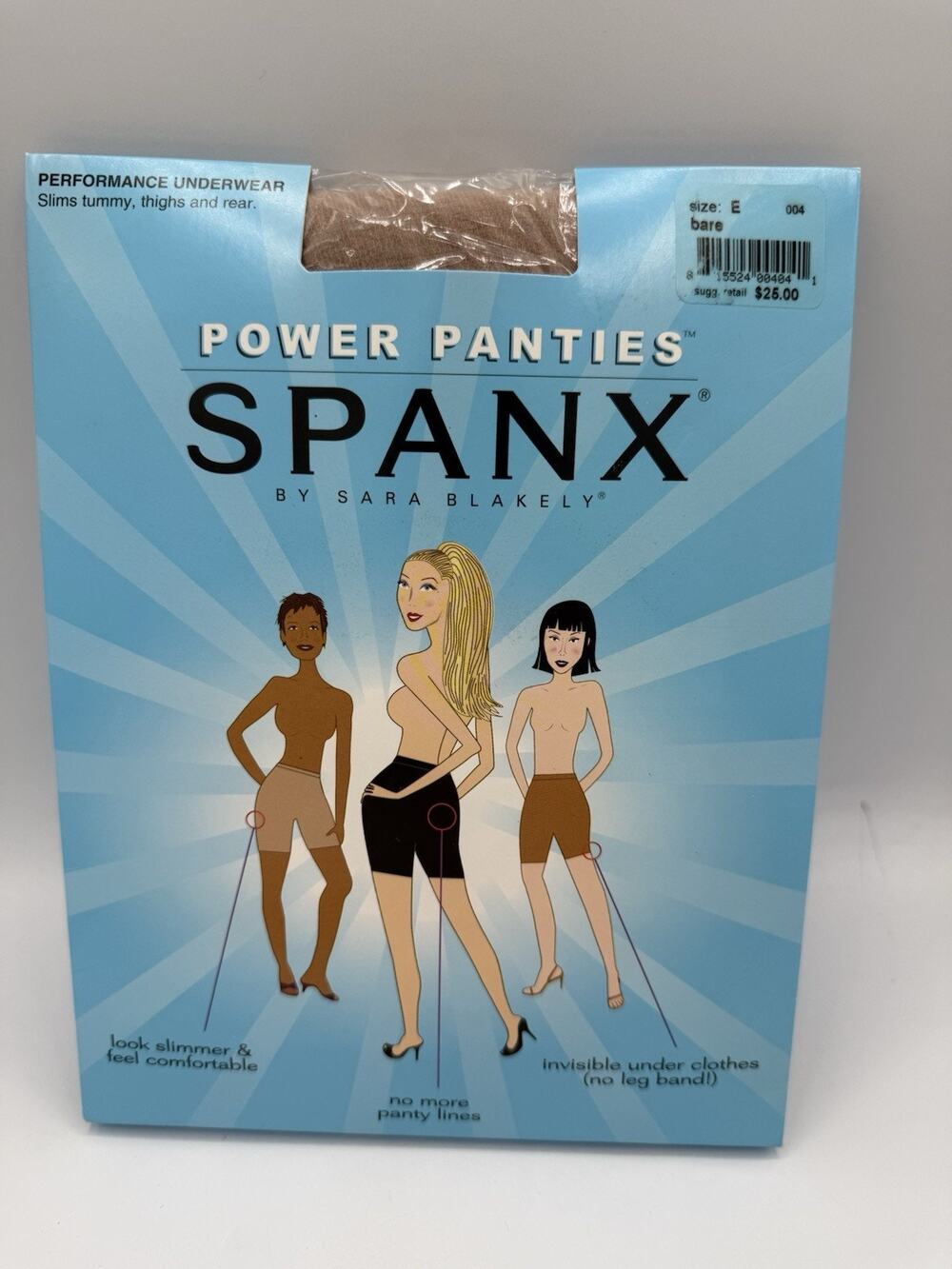 Vintage SPANX Power Panties Size E Bare Beige Shapewear NWT Sara Blakely